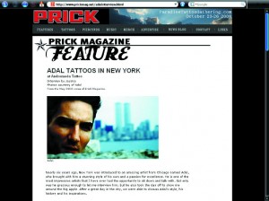 Prick Magazine Feature on Adal