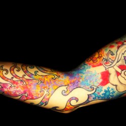 Colorful Fractal Tattoo Sleeve