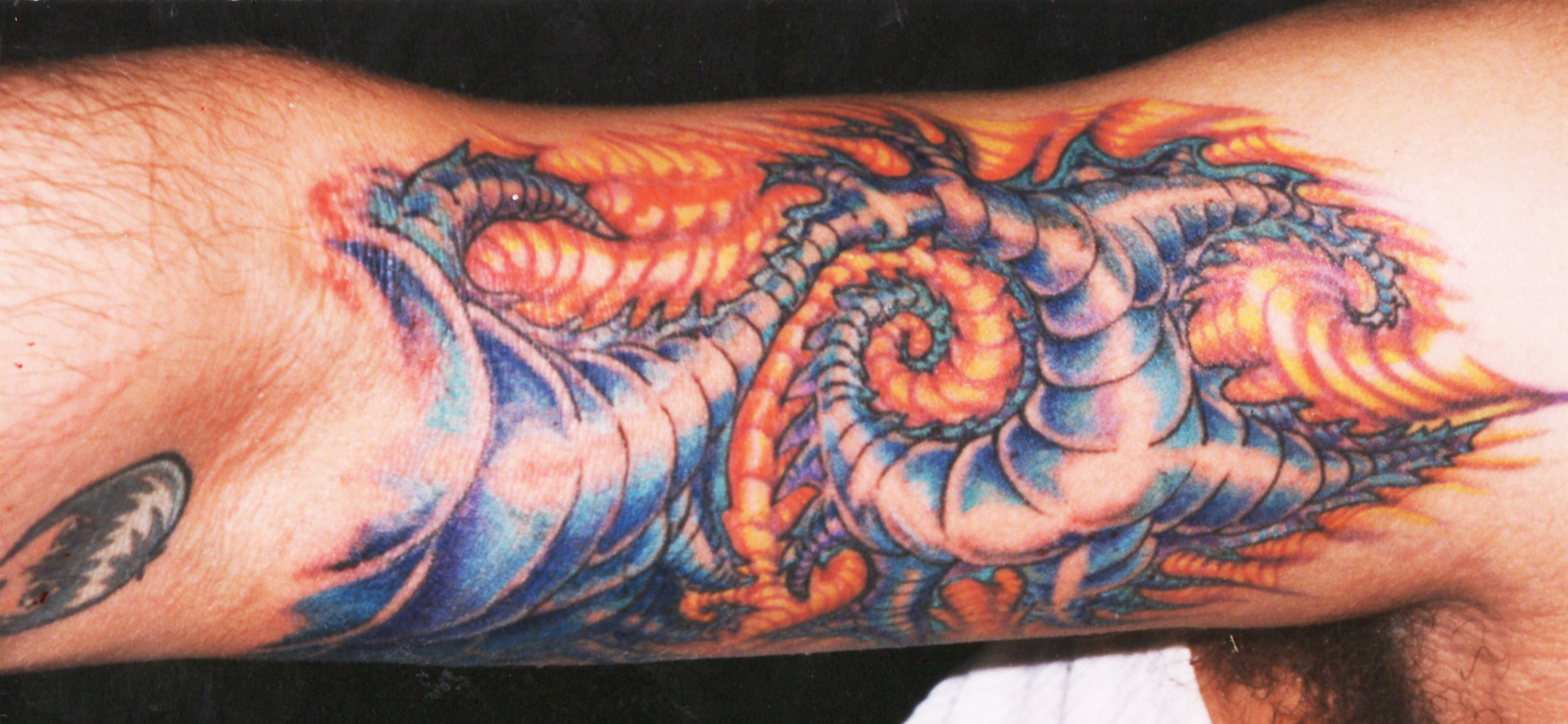 abstract fractal tattoo sleeve half sleeve Majestic Tattoo NYC