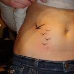 flying birds seagulls hip tattoo majestic tattoo nyc