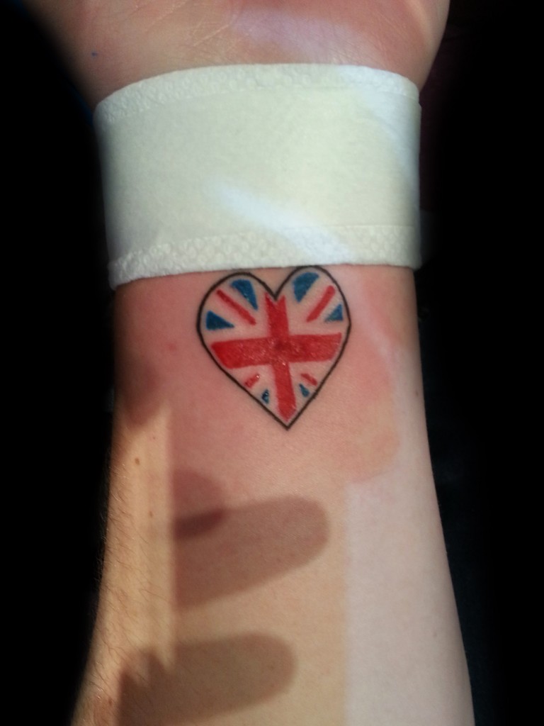 british and american flag tattoos