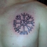 celtic compass monogram tattoo