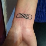 double knot infinity wrist tattoo