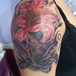 lily shoulder tattoo