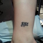 straight edge sxe text cover up tattoo