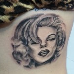 Marilyn Monroe tattoo Black and Grey Portrait