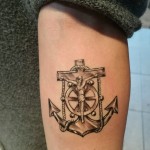 anchor jesus tattoo antique