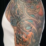 space tattoo biomechanical abstract