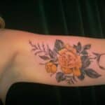 NYC best rose floral botanical tattoo art